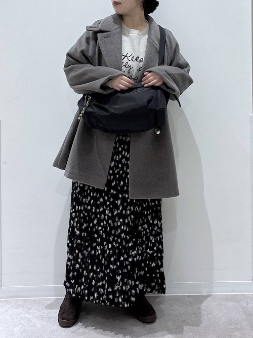 軽やかストレッチ襟2WAYミドルコート/499658（チェスターコート