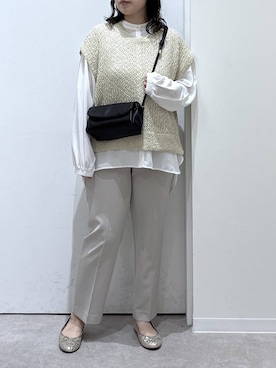 「アイテム（バレエシューズ）」を使った、かとやまさん（レディース・158cm・30代）の秋コーディネート