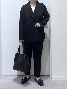 「アイテム（テーラードジャケット）」を使った、かとやまさん（レディース・158cm・30代）の秋コーディネート