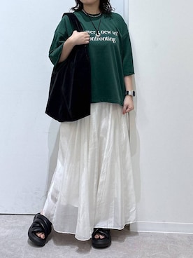 「アイテム（トートバッグ）」を使った、かとやまさん（レディース・158cm・30代）の夏コーディネート