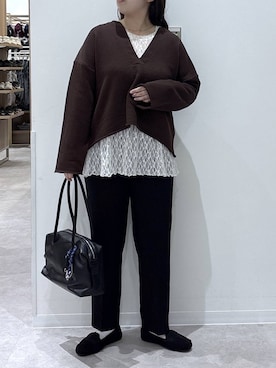 「アイテム（スウェット）」を使った、かとやまさん（レディース・158cm・30代）の秋コーディネート