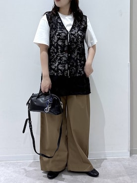 「GLOBAL WORK（グローバルワーク）のアイテム（バッグ）」を使った、かとやまさん（レディース・158cm）の夏コーディネート