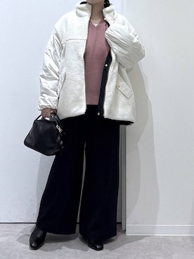 「アイテム（ブルゾン）」を使った、かとやまさん（レディース・158cm・30代）の秋コーディネート