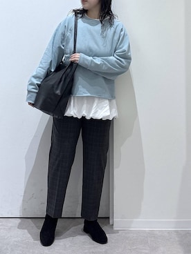 「アイテム（Tシャツ/カットソー）」を使った、かとやまさん（レディース・158cm・30代）の秋コーディネート