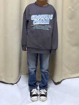 「アイテム（デニムパンツ）」を使った、かとやまさん（キッズ・121cm・30代）の秋コーディネート