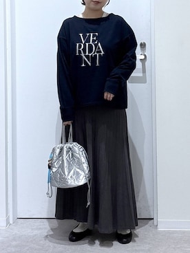 「アイテム（バレエシューズ）」を使った、かとやまさん（レディース・158cm・30代）の秋コーディネート