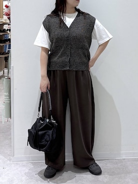 「GLOBAL WORK（グローバルワーク）のアイテム（パンツ）」を使った、かとやまさん（レディース・158cm）の夏コーディネート