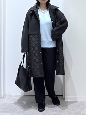 「アイテム（ステンカラーコート）」を使った、かとやまさん（レディース・158cm・30代）の秋コーディネート