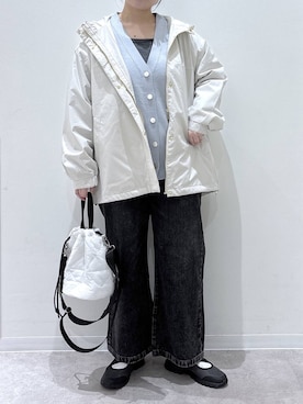 「GLOBAL WORK（グローバルワーク）のアイテム（トップス）」を使った、かとやまさん（レディース・158cm）の春コーディネート