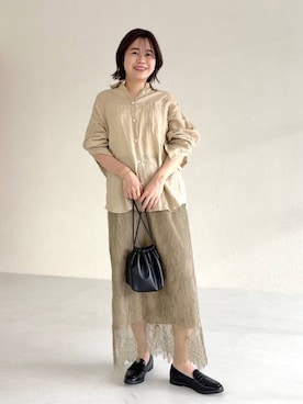 「WA ORiental TRaffic（ダブルエーオリエンタルトラフィック）のアイテム」を使った、manaさん（レディース・158cm）の春コーディネート
