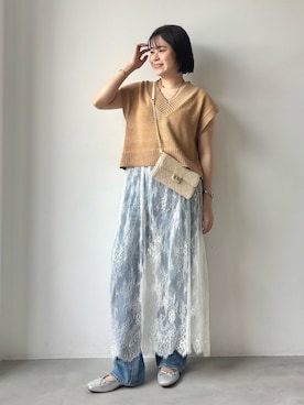 「ORiental TRaffic（オリエンタルトラフィック）の跳べるパンプス バレエシューズ R-3208 バレエパンプス（バレエシューズ）」を使った、manaさん（レディース・158cm・20代）の夏コーディネート