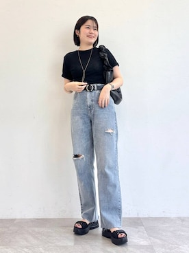 「WA ORiental TRaffic（ダブルエーオリエンタルトラフィック）のアイテム」を使った、manaさん（レディース・158cm）の夏コーディネート