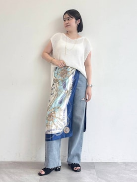 「WA ORiental TRaffic（ダブルエーオリエンタルトラフィック）のアイテム」を使った、manaさん（レディース・158cm）の夏コーディネート