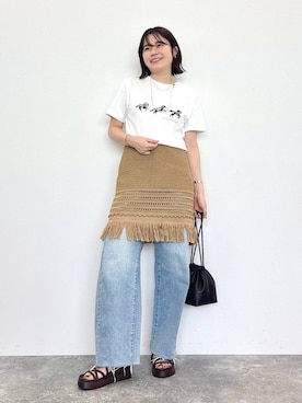 「ORiental TRaffic（オリエンタルトラフィック）のアイテム」を使った、manaさん（レディース・158cm）の春コーディネート