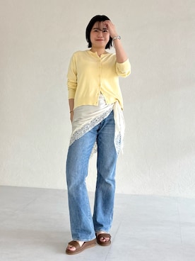 「WA ORiental TRaffic（ダブルエーオリエンタルトラフィック）のアイテム」を使った、manaさん（レディース・158cm）の春コーディネート