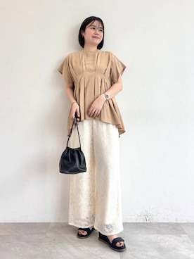 「WA ORiental TRaffic（ダブルエーオリエンタルトラフィック）のアイテム」を使った、manaさん（レディース・158cm）の夏コーディネート