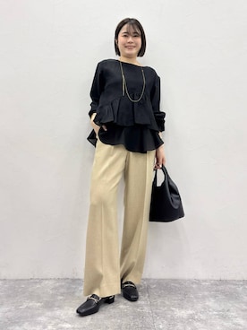 「WA ORiental TRaffic（ダブルエーオリエンタルトラフィック）のアイテム」を使った、manaさん（レディース・158cm）の春コーディネート