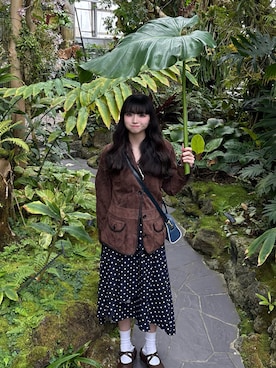 「INGNI（イング）のアイテム（スカート、ブルー系）」を使った、ハルさん（レディース・153cm）の春コーディネート