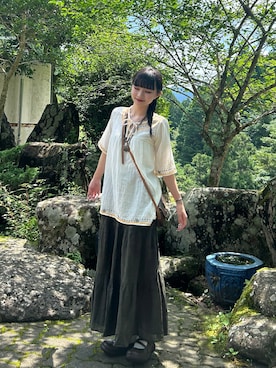 「アイテム（スカート）」を使った、ハルさん（レディース・153cm・10代）の夏コーディネート
