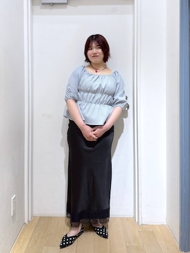 「LOWRYS FARM（ローリーズファーム）のニットパンプス 635642（パンプス、その他）」を使った、ももみんさん（レディース・161cm）の春コーディネート