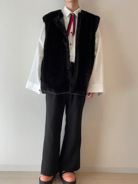 「SHAREEF（シャリーフ）のアイテム（その他シューズ）」を使った、coaさん（メンズ・170cm）の冬コーディネート