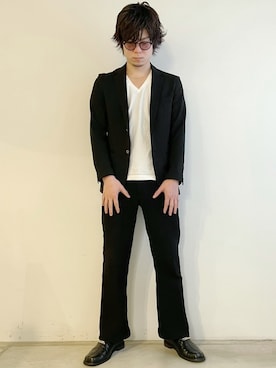「アイテム（テーラードジャケット）」を使った、tatsuokikimuraさん（メンズ・170cm）の冬コーディネート