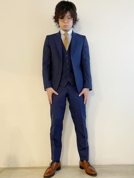 「ドレスシューズ」｜「アイテム（フォーマルスーツ/小物）」を使った、tatsuokikimuraさん（メンズ・170cm）の春コーディネート