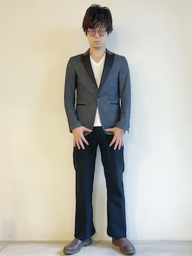 「アイテム（テーラードジャケット）」を使った、tatsuokikimuraさん（メンズ・170cm）の秋コーディネート