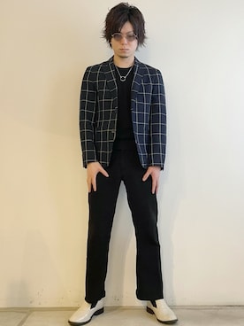 「CASPER JOHN（キャスパージョン）のアイテム（ブーツ）」を使った、tatsuokikimuraさん（メンズ・170cm）の春コーディネート