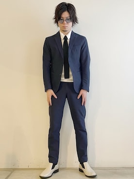 「CASPER JOHN（キャスパージョン）のアイテム（ブーツ）」を使った、tatsuokikimuraさん（メンズ・170cm）の春コーディネート
