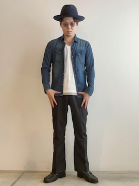 「Chrome Hearts」｜「アイテム（ローファー）」を使った、tatsuokikimuraさん（メンズ・170cm）の秋コーディネート