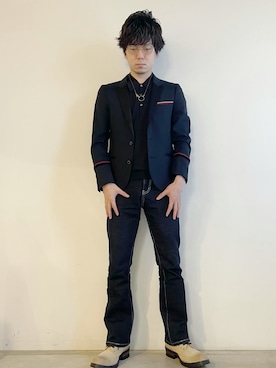 「BOREDOM（ボアドム）のアイテム」を使った、tatsuokikimuraさん（メンズ・170cm）の秋コーディネート