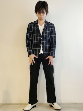 「アイテム（テーラードジャケット）」を使った、tatsuokikimuraさん（メンズ・170cm）の冬コーディネート