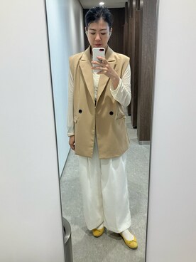 「OPAQUE（オペーク）のアイテム」を使った、ワーママ絵本講師まあよさん（レディース・161cm）の夏コーディネート