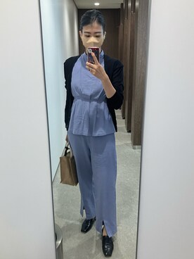 「WC（ダブル シー）のアイテム（Tシャツ/カットソー）」を使った、ワーママ絵本講師まあよさん（レディース・161cm）の夏コーディネート