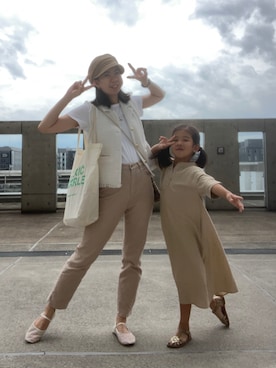 「GAP（ギャップ）のアイテム（ワンピース/ドレス）」を使った、ワーママ絵本講師まあよさん（レディース・161cm）の夏コーディネート