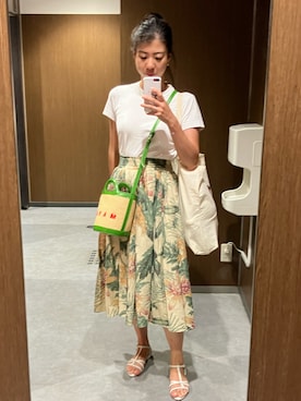 「MARNI（マルニ）のアイテム」を使った、ワーママ絵本講師まあよさん（骨格ウェーブ・レディース・161cm）の夏コーディネート
