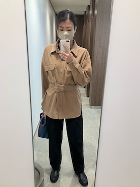 「BASEMENT online（ベースメントオンライン）のアイテム」を使った、ワーママ絵本講師まあよさん（レディース・161cm）の春コーディネート