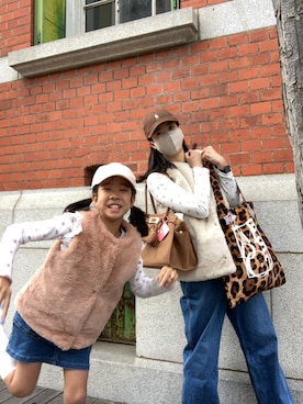 「ZARA（ザラ）のアイテム（ベスト）」を使った、ワーママ絵本講師まあよさん（レディース・161cm）の秋コーディネート