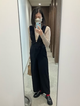 「BASEMENT online（ベースメントオンライン）のアイテム（ニット/セーター）」を使った、ワーママ絵本講師まあよさん（レディース・161cm）の冬コーディネート