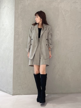 「MERCURYDUO（マーキュリーデュオ）のアイテム（ジャケット/アウター）」を使った、kaho.tさん（レディース・151cm）の秋コーディネート
