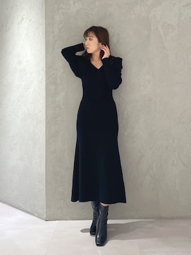 「MERCURYDUO（マーキュリーデュオ）のアイテム（ブーツ）」を使った、kaho.tさん（レディース・151cm）の秋コーディネート