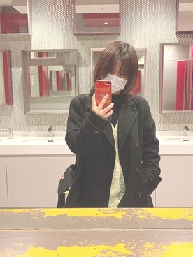 「春カラー」｜「アイテム（ピーコート）」を使った、miyon0324yさん（レディース・150cm）の冬コーディネート
