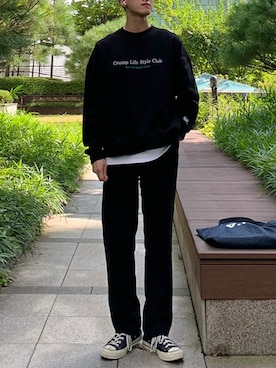 「crump（クランプ）のアイテム」を使った、crumpさん（メンズ・180cm）の冬コーディネート