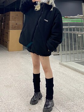 「韓国」｜「アイテム（ナイロンジャケット）」を使った、crumpさん（レディース・164cm）の秋コーディネート