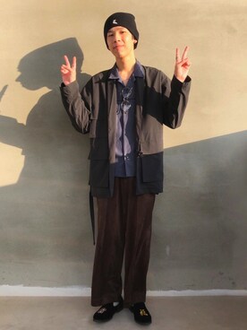 「niko and...（ニコアンド）のアイテム（スリッポン）」を使った、張さん（メンズ・172cm）の冬コーディネート