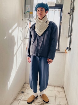 「coen（コーエン）のアイテム（ブルゾン）」を使った、張さん（メンズ・172cm）の春コーディネート