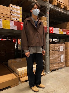 張さん（メンズ・172cm）の冬コーディネート