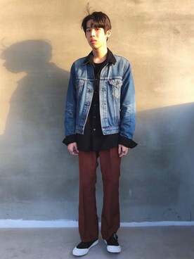 「VANS（バンズ）のアイテム（その他シューズ）」を使った、張さん（メンズ・172cm）の冬コーディネート
