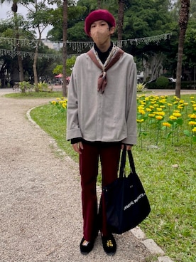 「niko and...（ニコアンド）のアイテム（スリッポン）」を使った、張さん（メンズ・172cm）の冬コーディネート